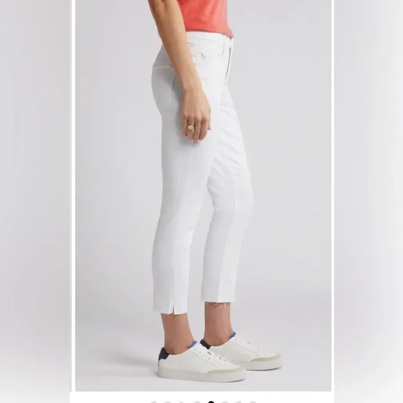 Wit & Wisdom ‘Ab'Solution Raw Hem High Waist Crop Slim Jeans. - Picture 6 of 15